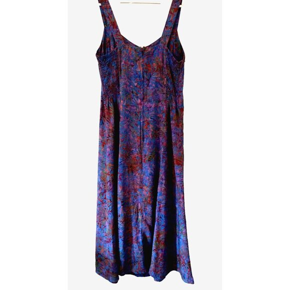 Endeavour Trading Womens Maxi Dress Sleeveless Smocked Sides Zipper V-Neck - XXL - Picture 5 of 9